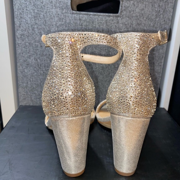 Macy’s Open Toe Gold Heels - Picture 9 of 16